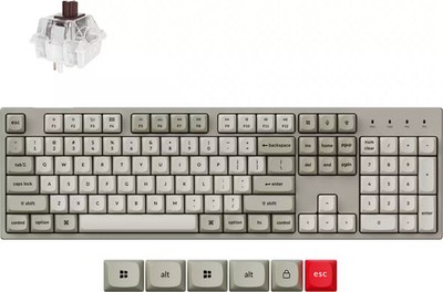 Keychron - C2PX 100% Custom Wired RGB Mechanical Gaming Keyboard with Program...