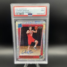 2021-22 Panini Donruss Alperen Sengun Rated Rookie Auto Choice #219 PSA 9