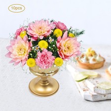 10Pcs 15cm Gold Metal Centerpieces Flower Vase Wedding Anniversary Party Decor
