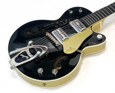 Gretsch G6118T-LTV 130th Anniv Jr Used 2Tone Black Metallic Gold w/Hard Case