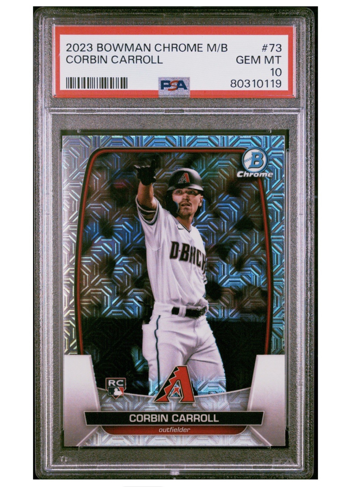 2023 Bowman Chrome Mega Corbin Carroll PSA 10 Rookie #73