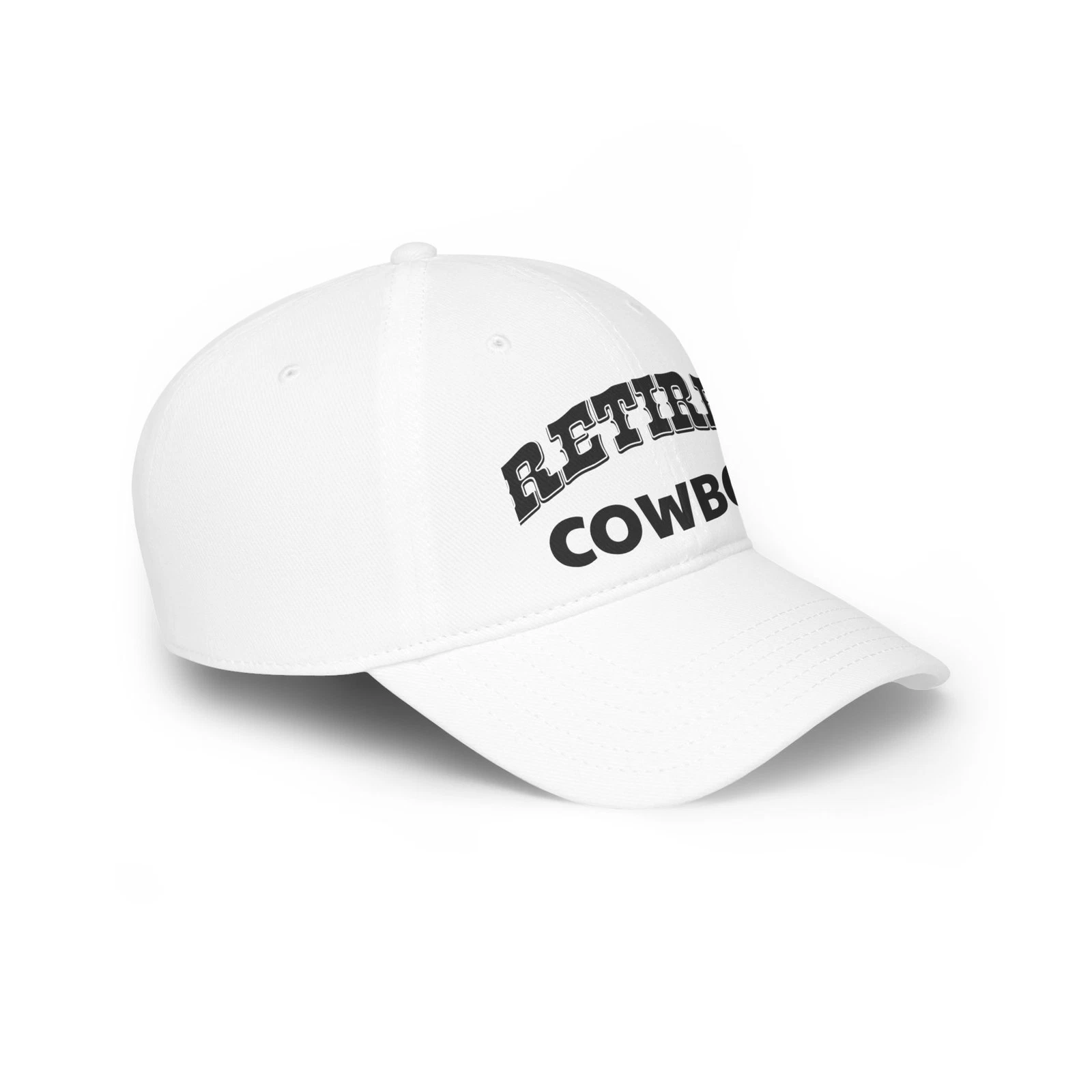 Retired Cowboy Low Profile Baseball Cap Cattle Horses Open Range