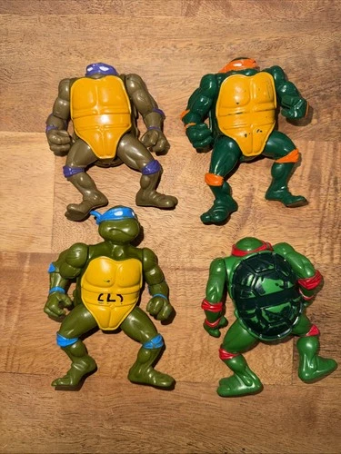 Headdroppin' Lot Of 4 Vintage 1991 Playmates TMNT Teenage Mutant Ninja Turtles A