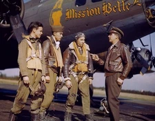 COLOR WWII Photo Boeing B-17 Bomber Crew US Army Air Corps World War  WW2 / 5023