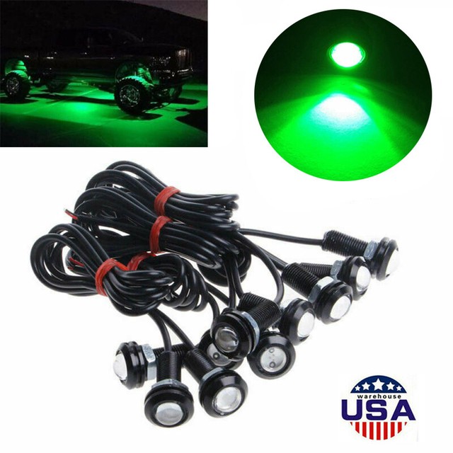 10X LED Neon Accent Underbody Lights Under Car Green Glow Kit For RAM