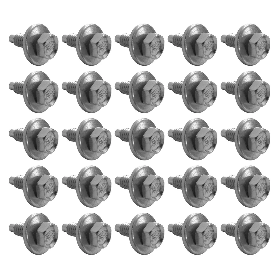 Pernos de zinc plateados Ford Logo Mustang Falcon 64 1965 1966 1967 1968 1969 1970 1971 Foto 2 de 4