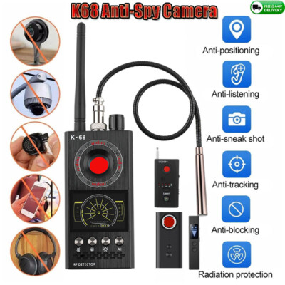 GPS RF K68 Anti-Spy Scanner Detector Camera GSM Audio Bug Finder Tracker 2023