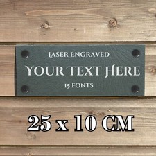 Targa ardesia personalizzata 25x10 cm insegna personalizzata regalo ricordo qualsiasi testo inciso   
