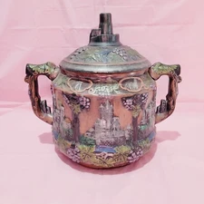 Vintage 11" Terracotta Gerz German Castle 4L Gluhwein Pot Punch Bowl/Tureen 1978