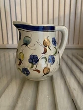 Tonala Mexican Handmade Painted Signed Creamer With Butterflies And Flowers