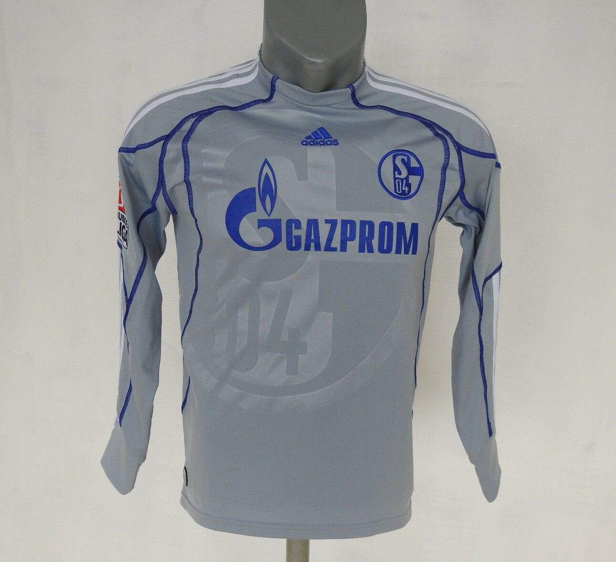 Schalke 04 2009 2010 Goalkeeper Torward Jersey Gray Adidas Shirt