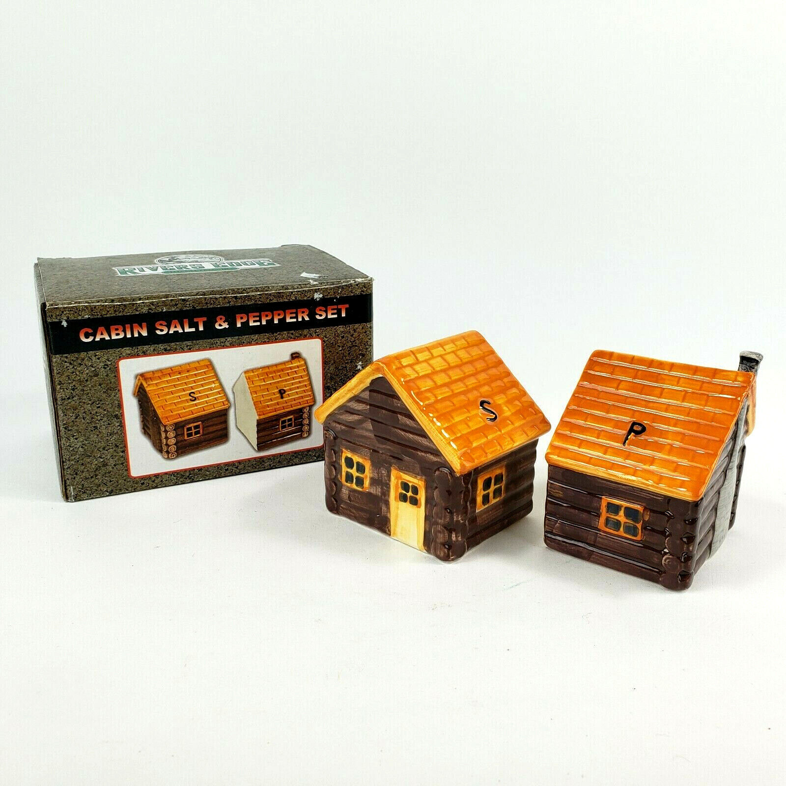Log Cabin Salt Selling and selling Pepper Animer and price revision Camping Woodland Shakers Rivers Lodge