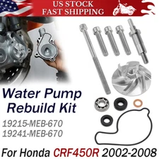 For Honda CRF450R 2002-2008 Water Pump Impeller Billet Gear Shaft Rebuild Kit