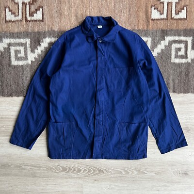 Vintage French German Workwear Chore Utility Jacket Size M