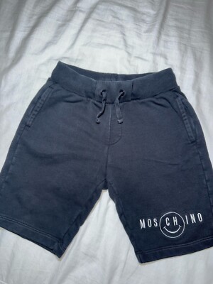 Kids Moschino Logo Print jersey shorts with contrasting logo print Size 8 black