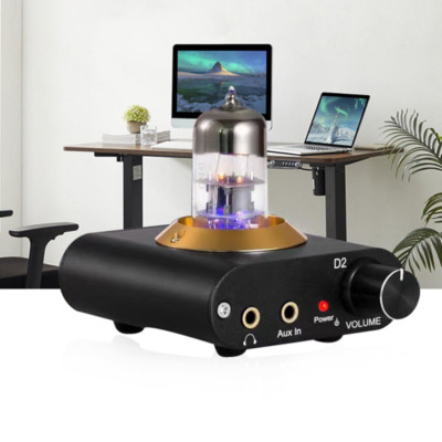 Mini Vacuum Tube Headphone Amplifier Desktop Audio Preamp for Home Stereo System