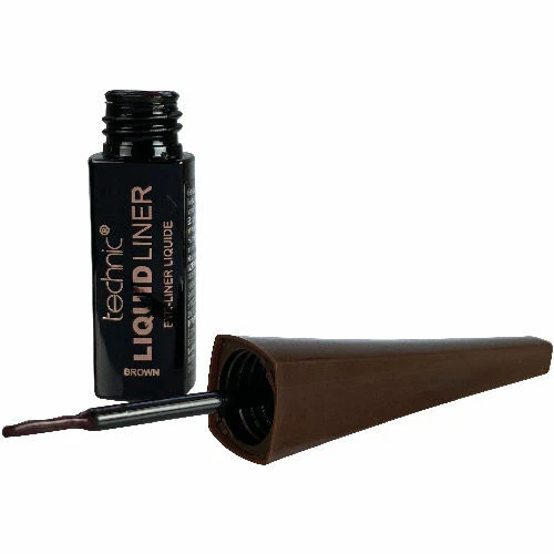 Technic Liquid Liner Brown - Natural Quick Drying Easy Eyeliner Eyes Stroke Eye