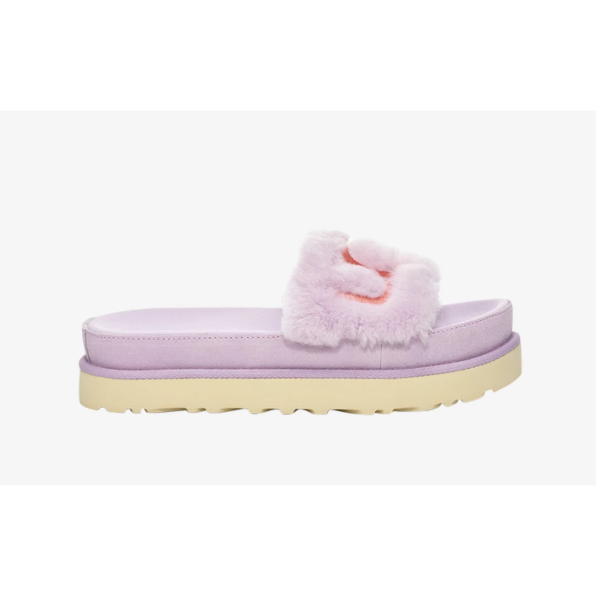 UGG LATON FUR SLIDE SANDAL IN PURPLE SZ 6 eBay