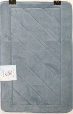 Diagonal Stripe Super Plush Memory Foam Bath Mat  Multiple Sizes & Colors