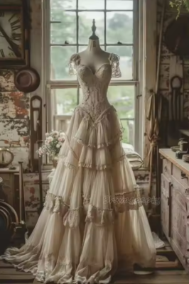 Medieval Vintage Wedding Dress Ruffle Tiered A-Line Long Bridal Gowns Sweetheart | eBay Medieval Vintage Wedding Dress Ruffle Tiered A-Line Long Bridal Gowns Sweetheart | eBay