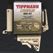 NEW Tippmann Cronus Tactical Upgrade Mod Kit (T241001) - 3 Piece Set - Tan/Black