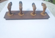 Vintage Taxidermy Hirsch Huf/Pistole/Bogenständer/Garderobe/Haken Wandhalterung 
