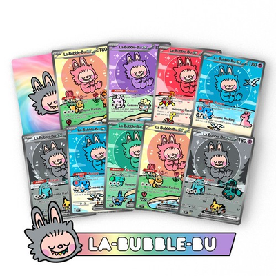 #ad La Bubble Bu EX Complete Fan Art Pokémon Card Set Holographic Big EnergySeries $38.94