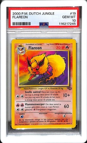 Flareon Jungle Dutch Non Holo PSA 10 - 19/64 POP 2