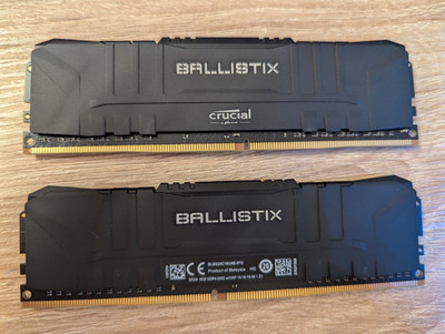 16GB KIT (2x8GB) Crucial Ballistix RAM DDR4 2400MHz Schwarz BL2K8G24C16U4B