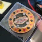 Las Vegas Chip Colorized 1oz Copper Round AVDP Ounce . 999