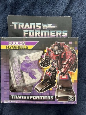 Transformers G1 Duocon Flywheels 1986 komplett Top Zustand verpackt