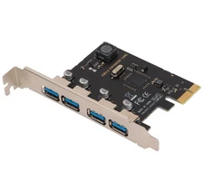 PCI E to USB3.0 Expansion Card 4 Ports 5Gbps High Speed Supply Free Transmission