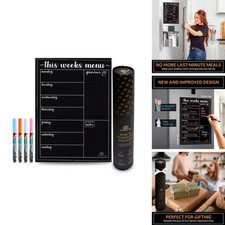 Magnetic Menu Board 12"x 16" Weekly Family Meal Planner Dry Erase