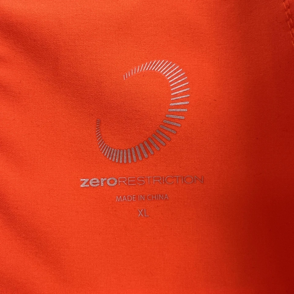 Zero Restriction Vest Mens XL Orange Z700 Full Zip Windwear Golf Shell Polyester - Image 4 of 4