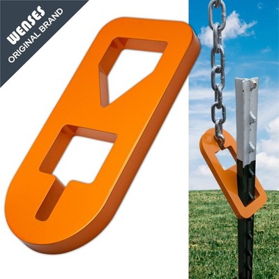 Wenses Original  T-Post Puller Plate Tool, Heavy Duty Steel with Orange Coating