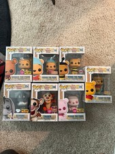 Funko Pop! Vinyl Disney Exclusive Flocked Winnie the Pooh, Eeyore, Tigger