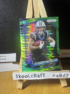 #ad 2025 Panini Prizm Rookies Tetairoa McMillan #311 Neon Green Pulsar Prizm RC $20.00