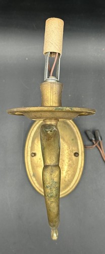 VINTAGE BRASS ELECTRICAL ITALIAN SCONCE. UNTESTED. - Picture 6 of 9