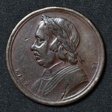 ND 18th Century, Oliver Cromwell, The Sentimental Magazine, Copper Token