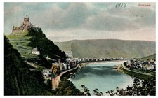 1919 Cochem Germany Castle Scenic River View Vintage Postcard