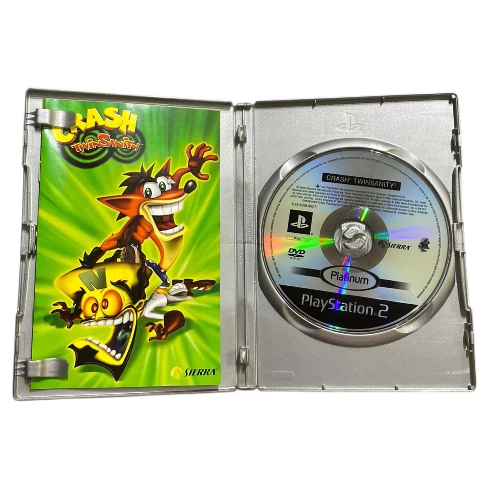 Crash Twinsanity PlayStation 2 PS2 Video Game Platinum PAL Complete Case Manual - Image 4 of 4