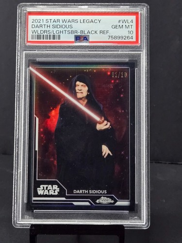2019 Topps Star Wars Chrome Legacy Darth Sidious Black Refractor 1/10