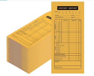 Qilery 1000 Cash Deposit Envelopes 4 1/8 x 9 1/2 Cashier Drop