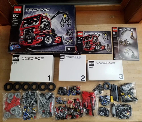 LEGO Technic Truck 8436 (2004) Pneumatic Gripper - UNOPENED BAGS 99% COMPLETE