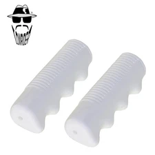 ORIGINAL LOWRIDER White Handlebar Grips 7/8" x 95mm Cruiser Chopper Bicycle Pair