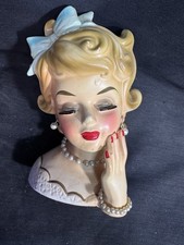 Vintage Lady Head Planter