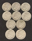 New ListingLot of 10 Roosevelt Silver Dimes 1947 (4) 1957 (6) Circulated US Coins