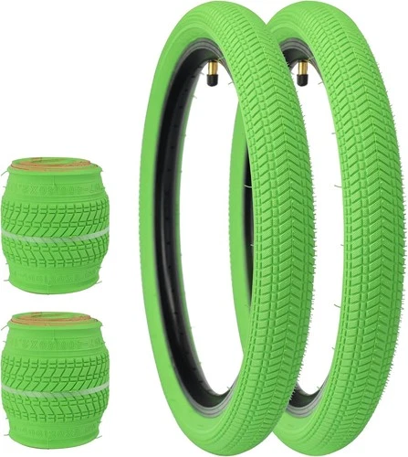 14 16 20 24 26 x 2.125 bike tire 2 pack kids tires 20x2.125, Green