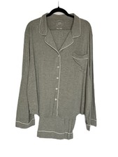 Cozy Earth Bamboo Stretch-Knit Pajama Set Longsleeve Pant Size XXXL NWT Grey