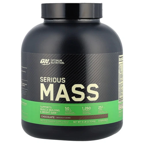Optimum Nutrition, Serious Mass, High Protein Weight Gain Powder, Chocolate 6 lb